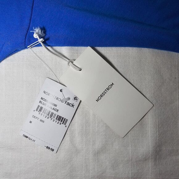 NWT Nordstrom Bright Blue T-Shirt Maxi Dress Cotton Modal Spandex sz M - Picture 8 of 9